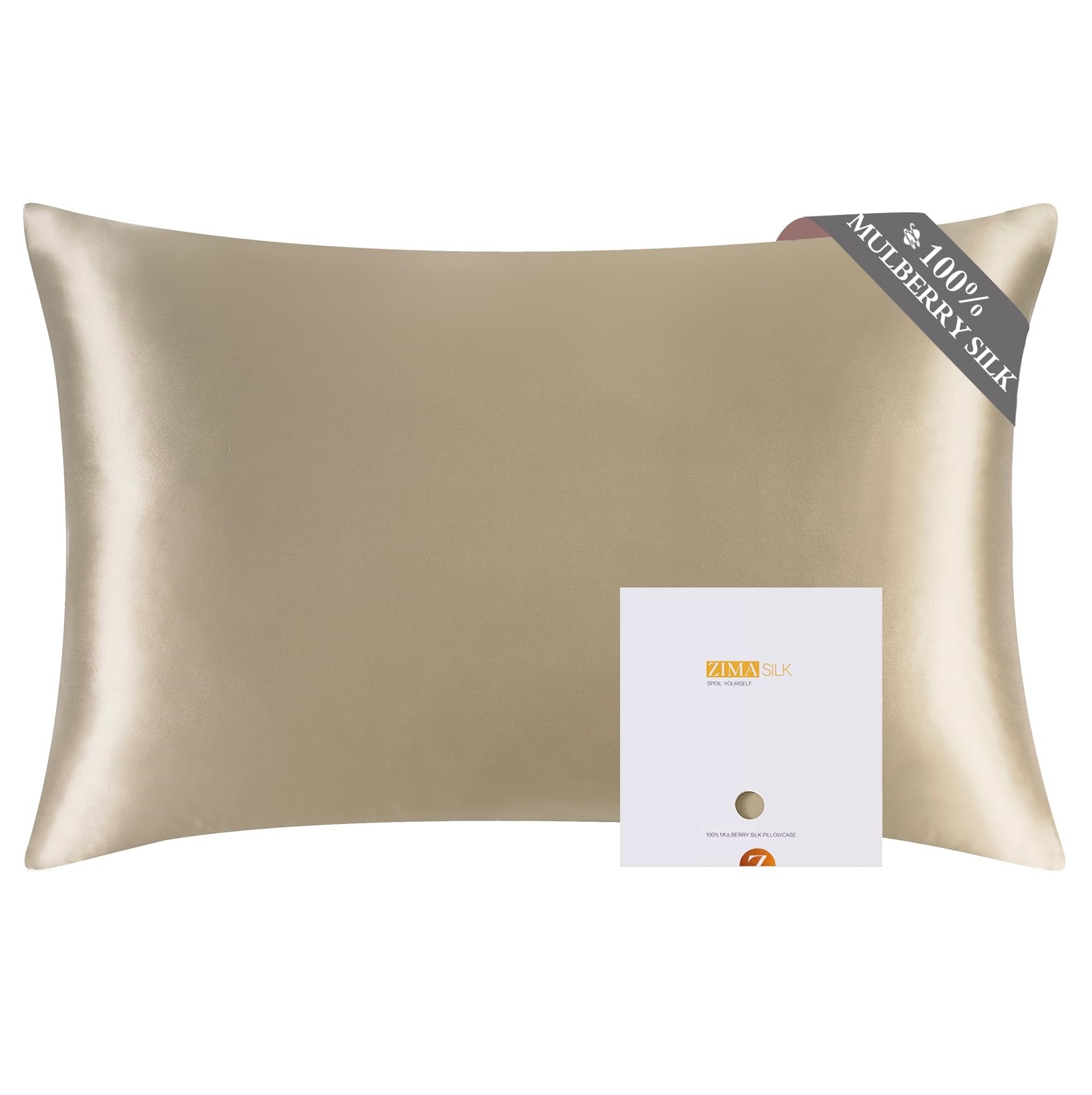 ZIMASILK 100% Pure Mulberry Silk Pillowcase