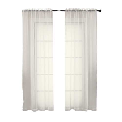 OWENIE Sheer White Curtains