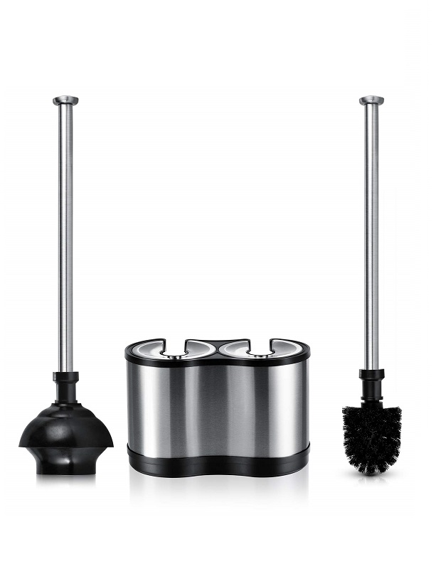 ToiletTree Modern Deluxe Freestanding Toilet Brush and Plunger Combo