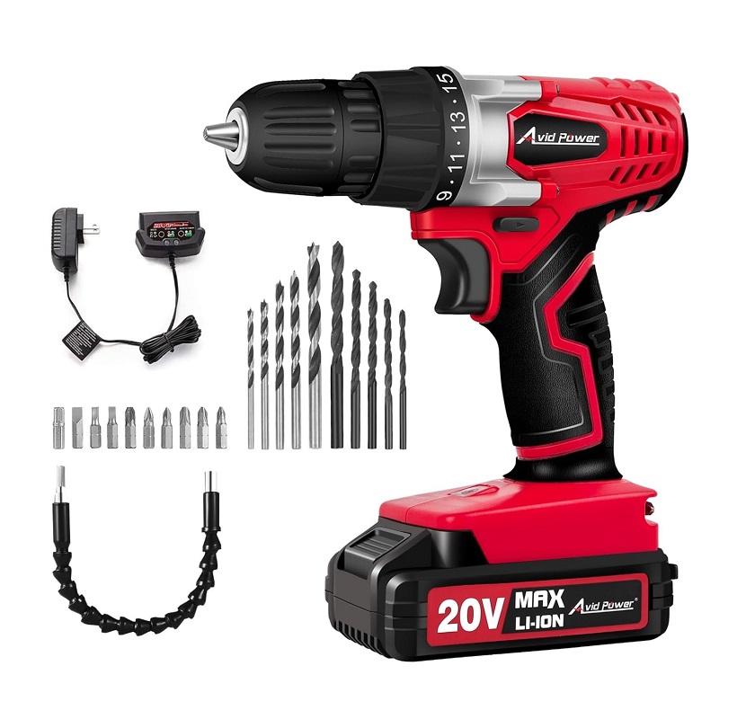 AVID POWER Lithium-ion Cordless Drill