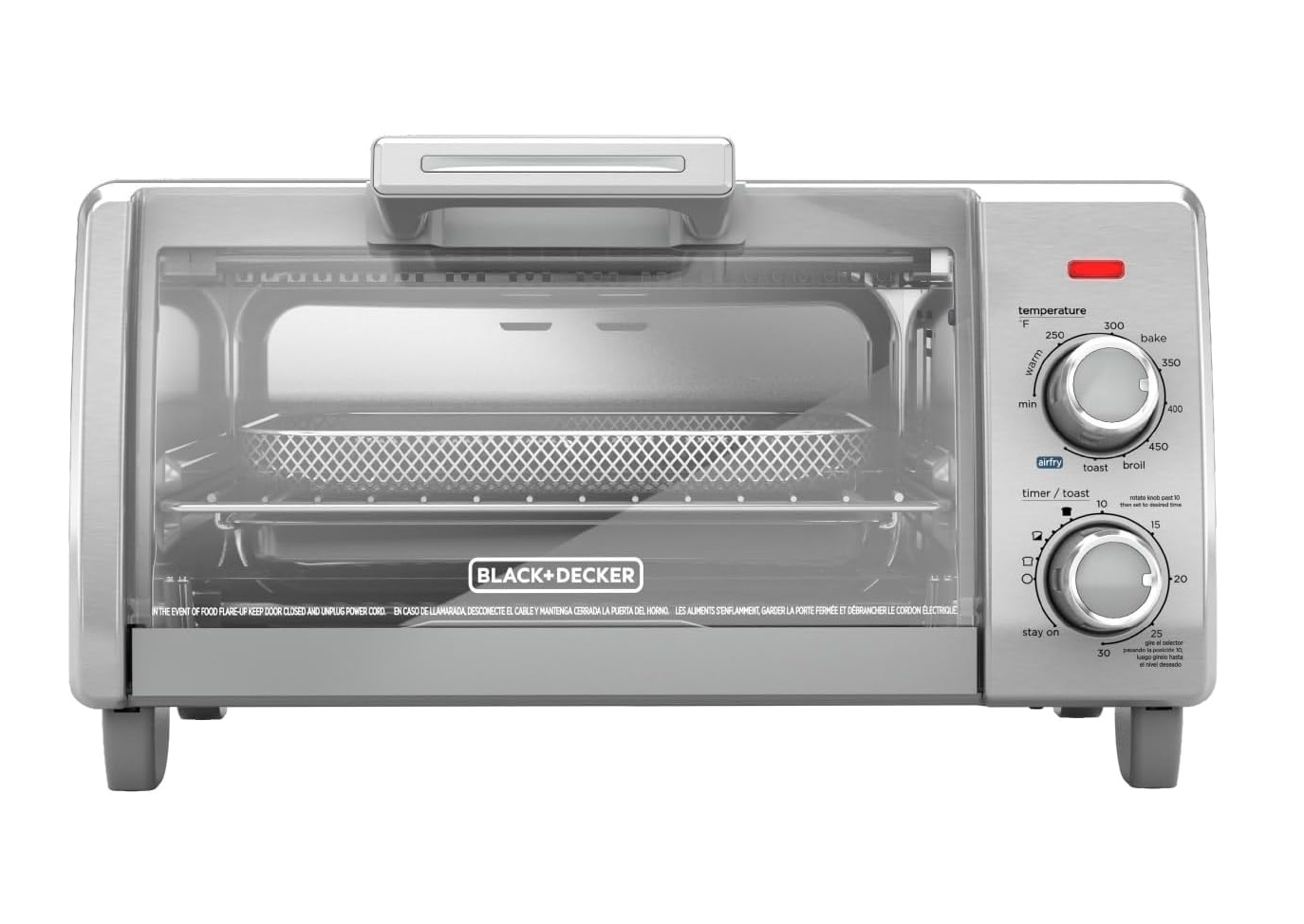 BLACK+DECKER 4-Slice Crisp 'N Bake Air Fry Toaster Oven