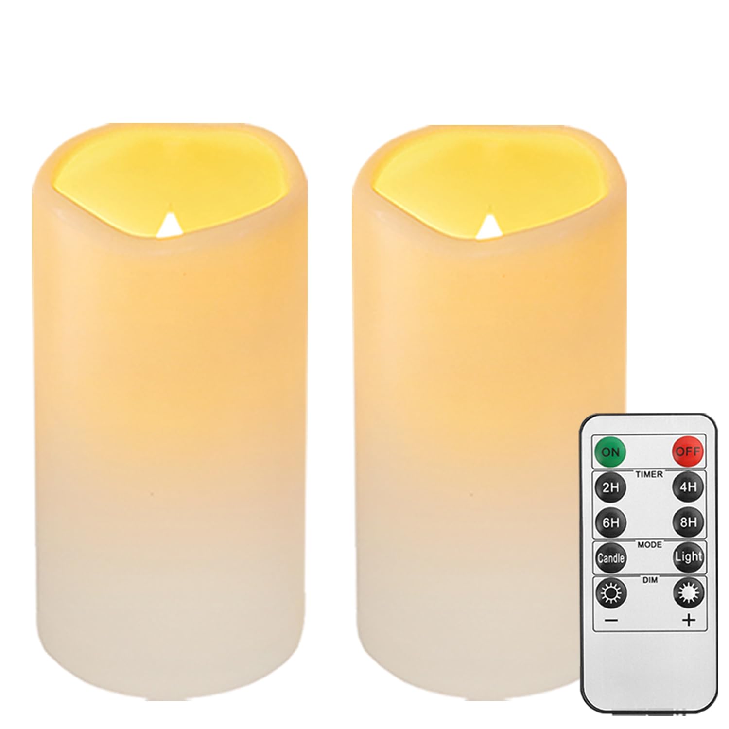 Biyanuo Outdoor Waterproof Plastic Flameless Candles  