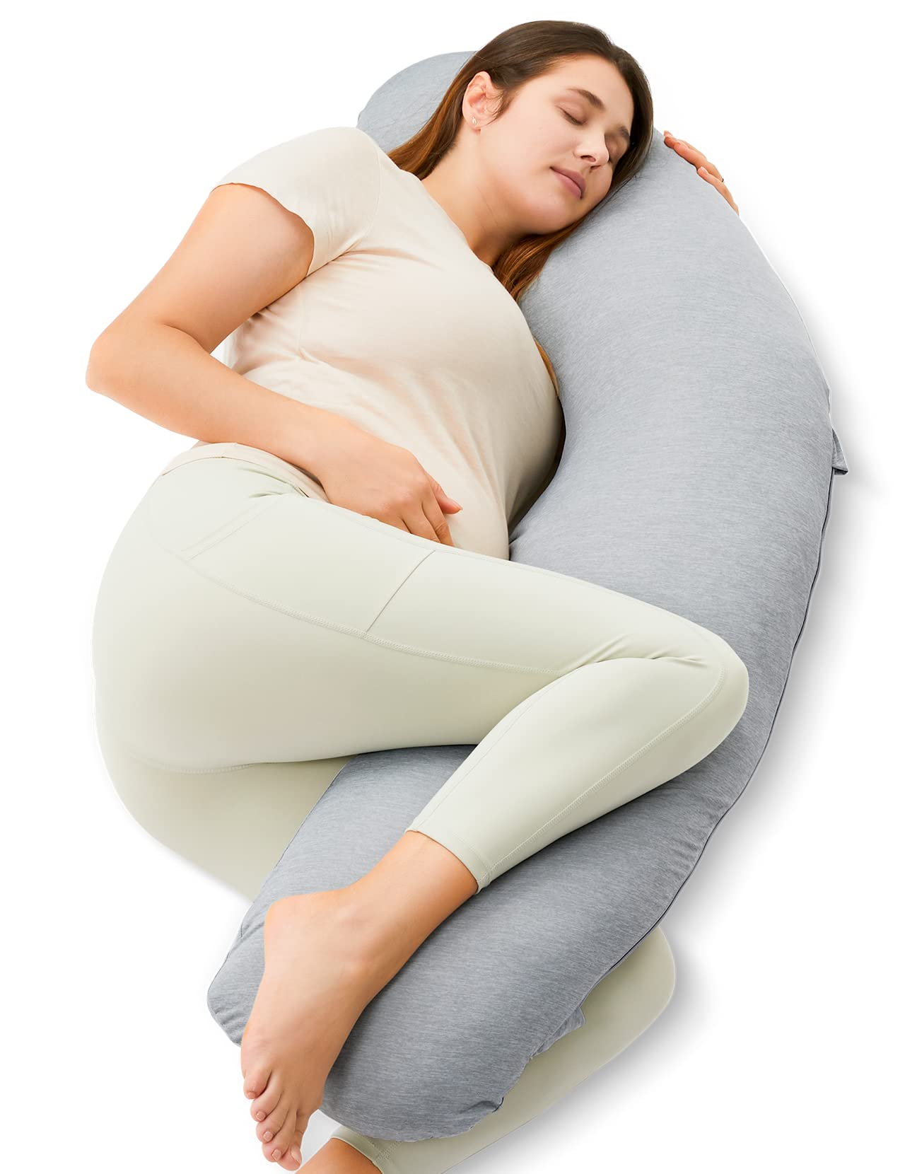 Momcozy Pregnancy Pillows with Cooling Cover