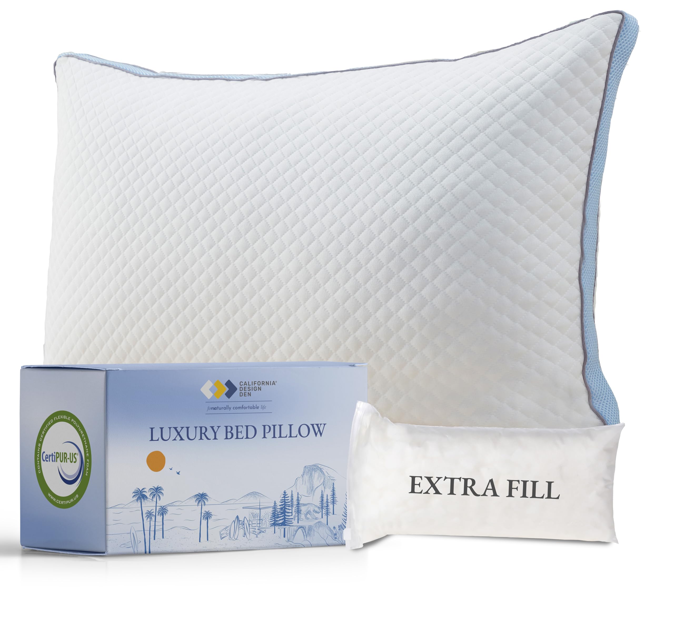 California Design Den Luxury Stomach Pillows for Side Sleepers 