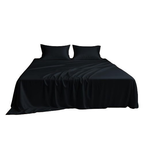 Linenwalas Black Silk Sheets Queen