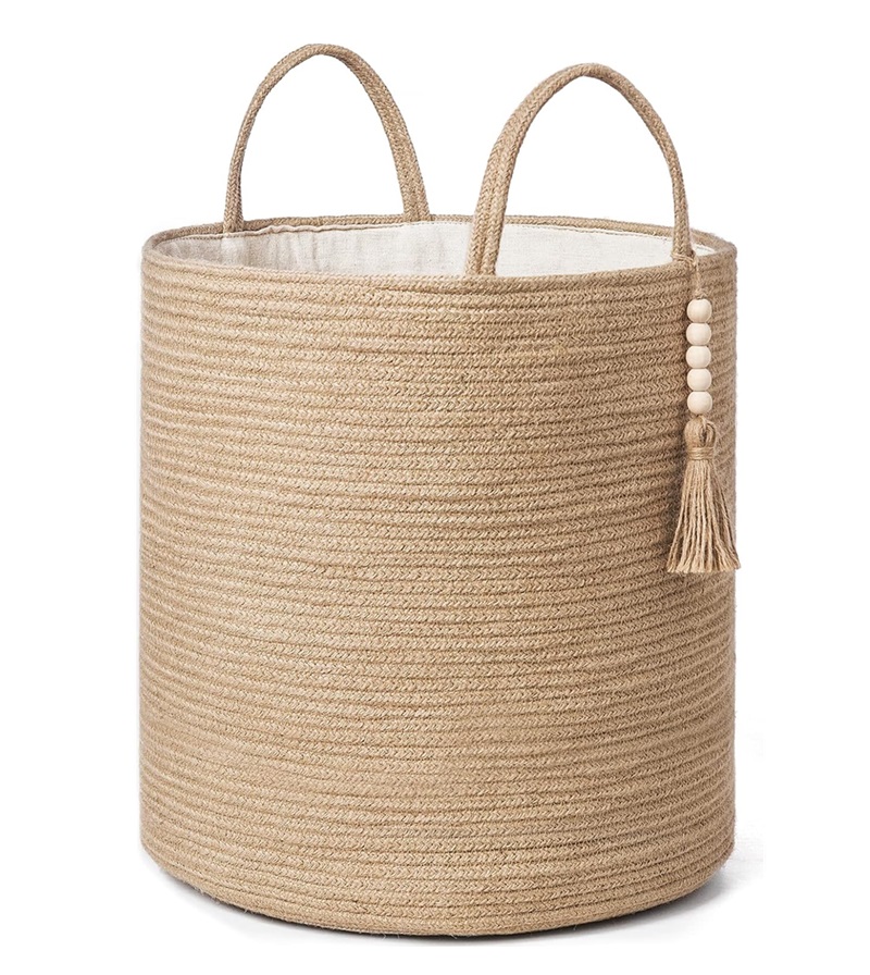 Mkono Tall Wicker Laundry Basket